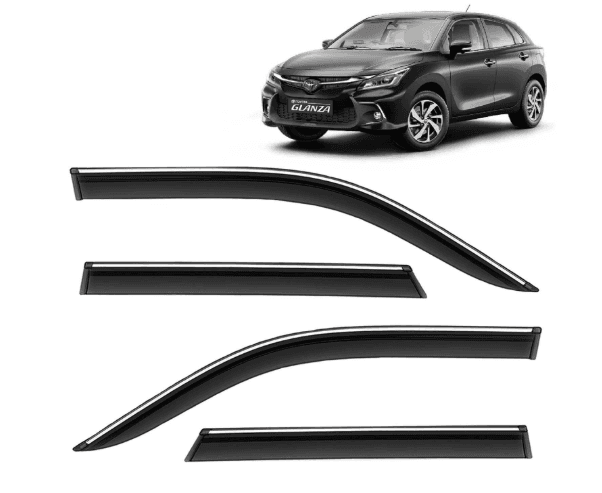 Chrome Lining Door Visor - Glanza & Baleno (Set of 4)